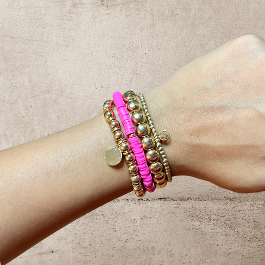 Hot Pink Stackable Bracelet