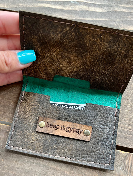 Turquoise Credit Card Holder (1) - Keep it Gypsy