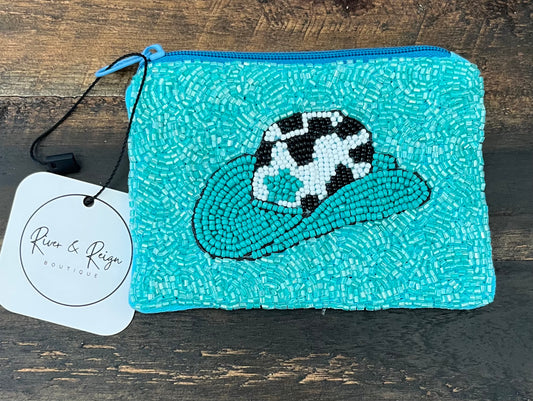 Cowboy Hat Beaded Pouch