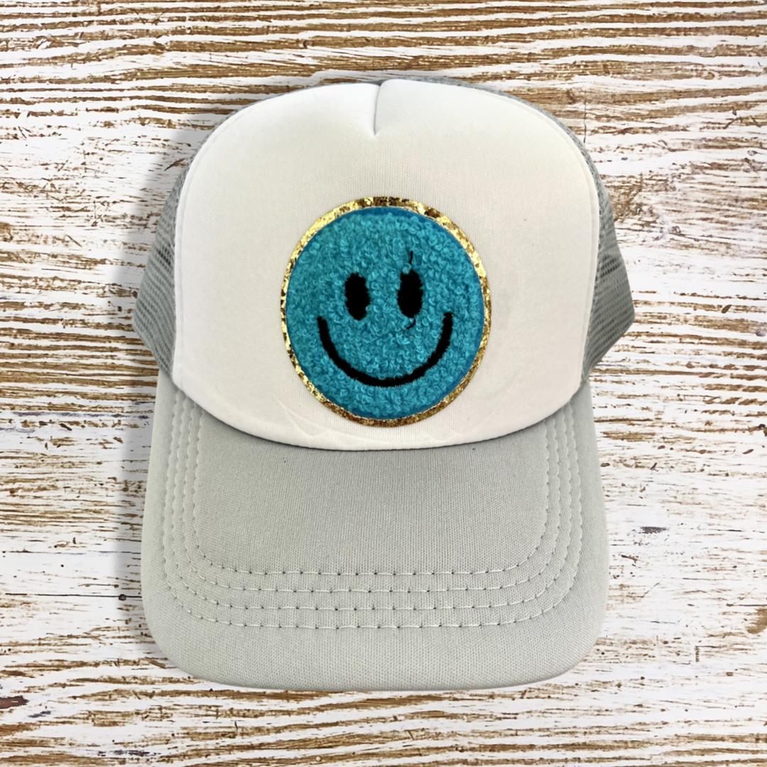 Baby Blue Smiley Face Hat