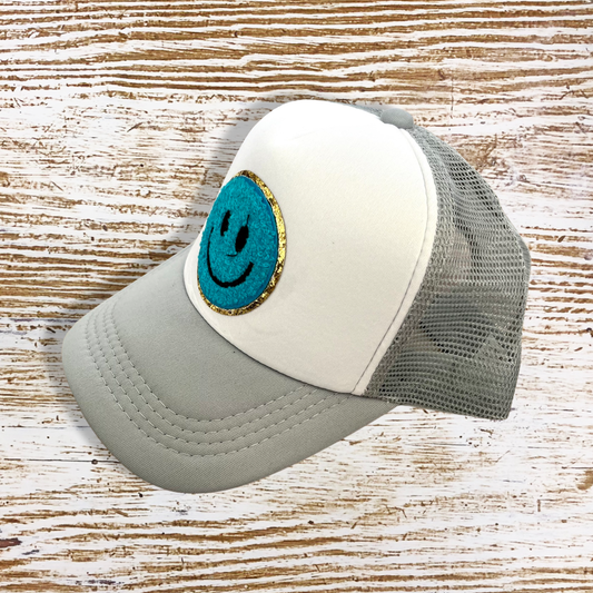 Baby Blue Smiley Face Hat