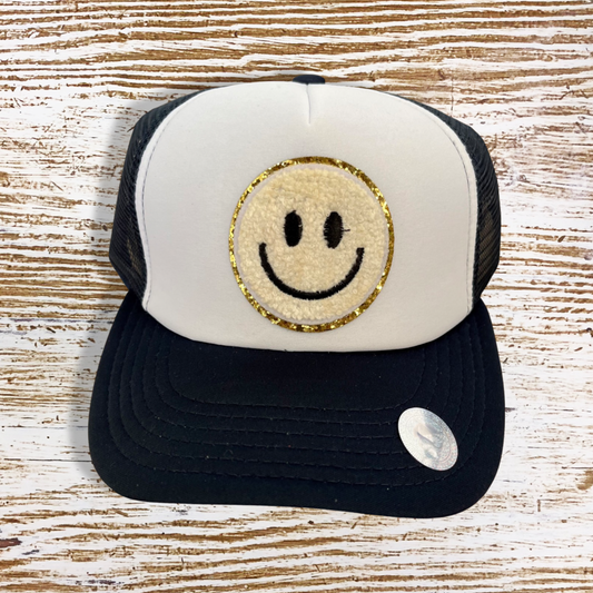 Off white smiley Face Hat